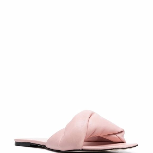 STUDIO AMELIALadies Rose Twist Front Flat Leather Sandals Size: 9 - Picture 3 of 8